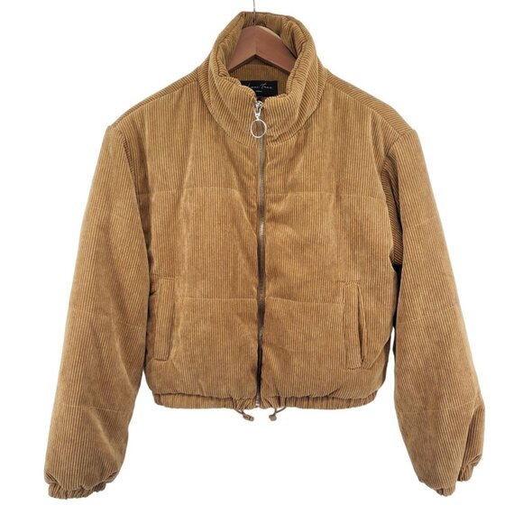 Love Tree Small Brown Corduroy Jacket With Zip Closure & Pockets Small - Picture 1 of 8
